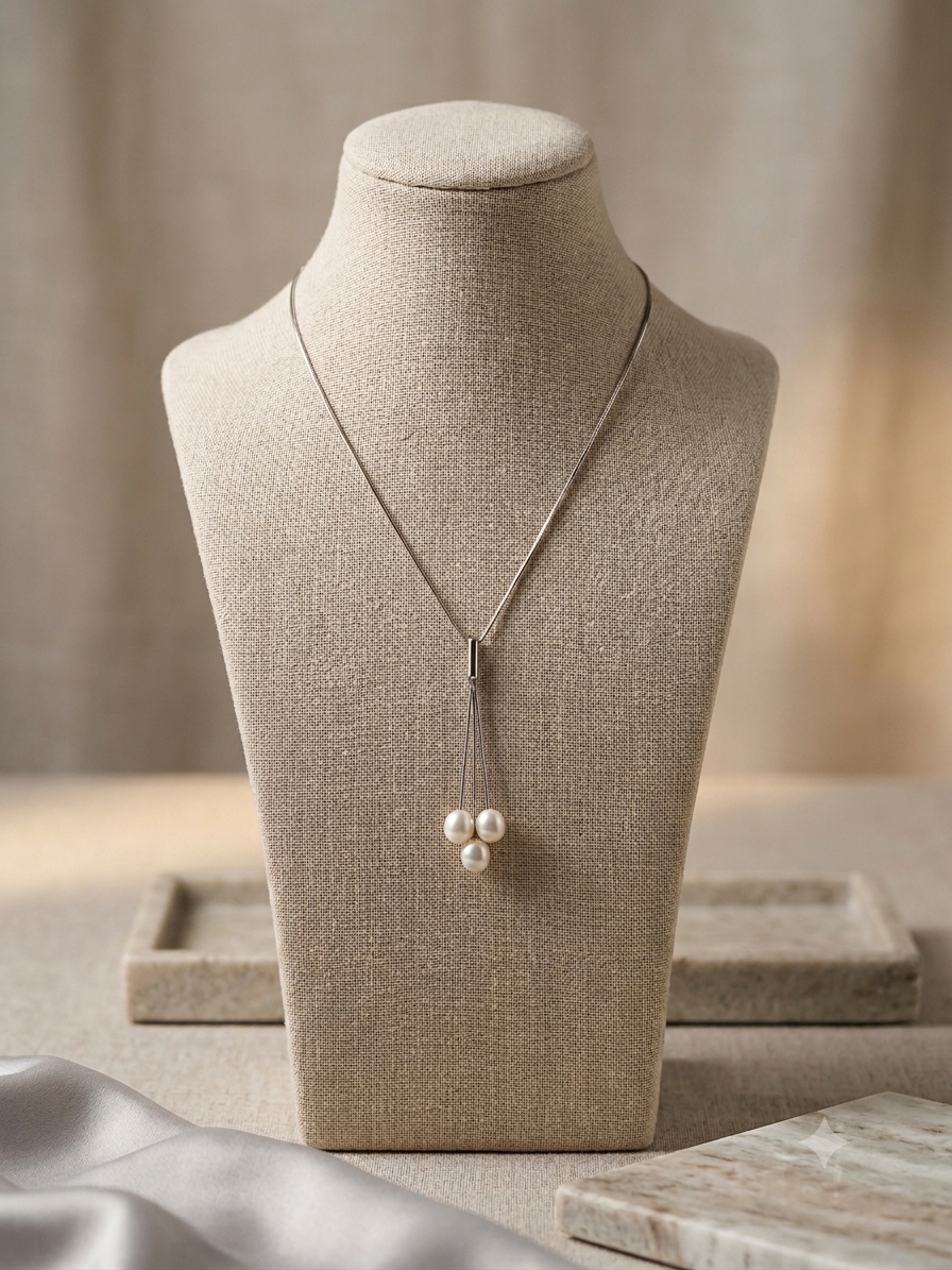 92.5 Pure Silver Pearls Chain