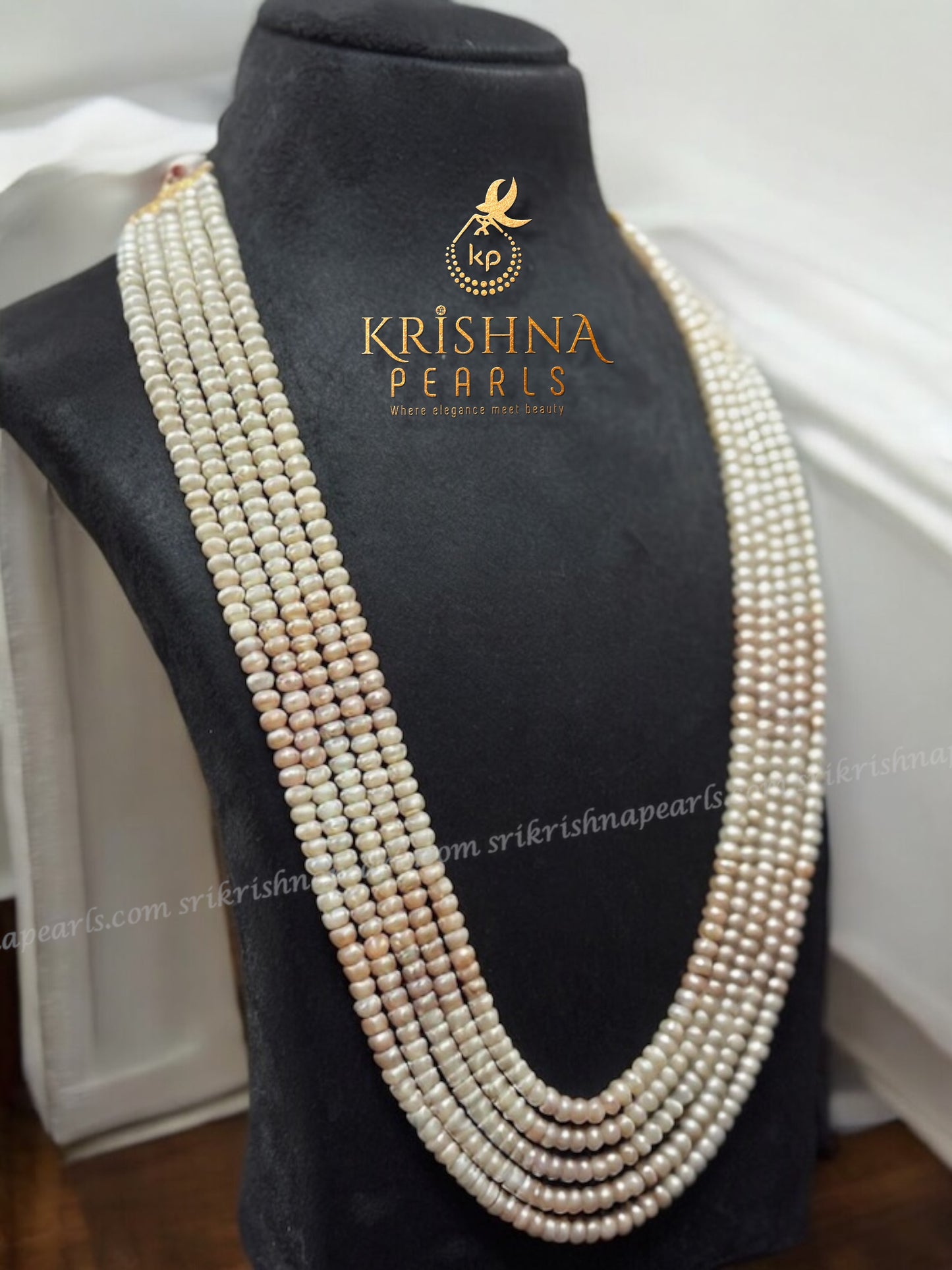 Multicolour Pink Natural Pearl Set.