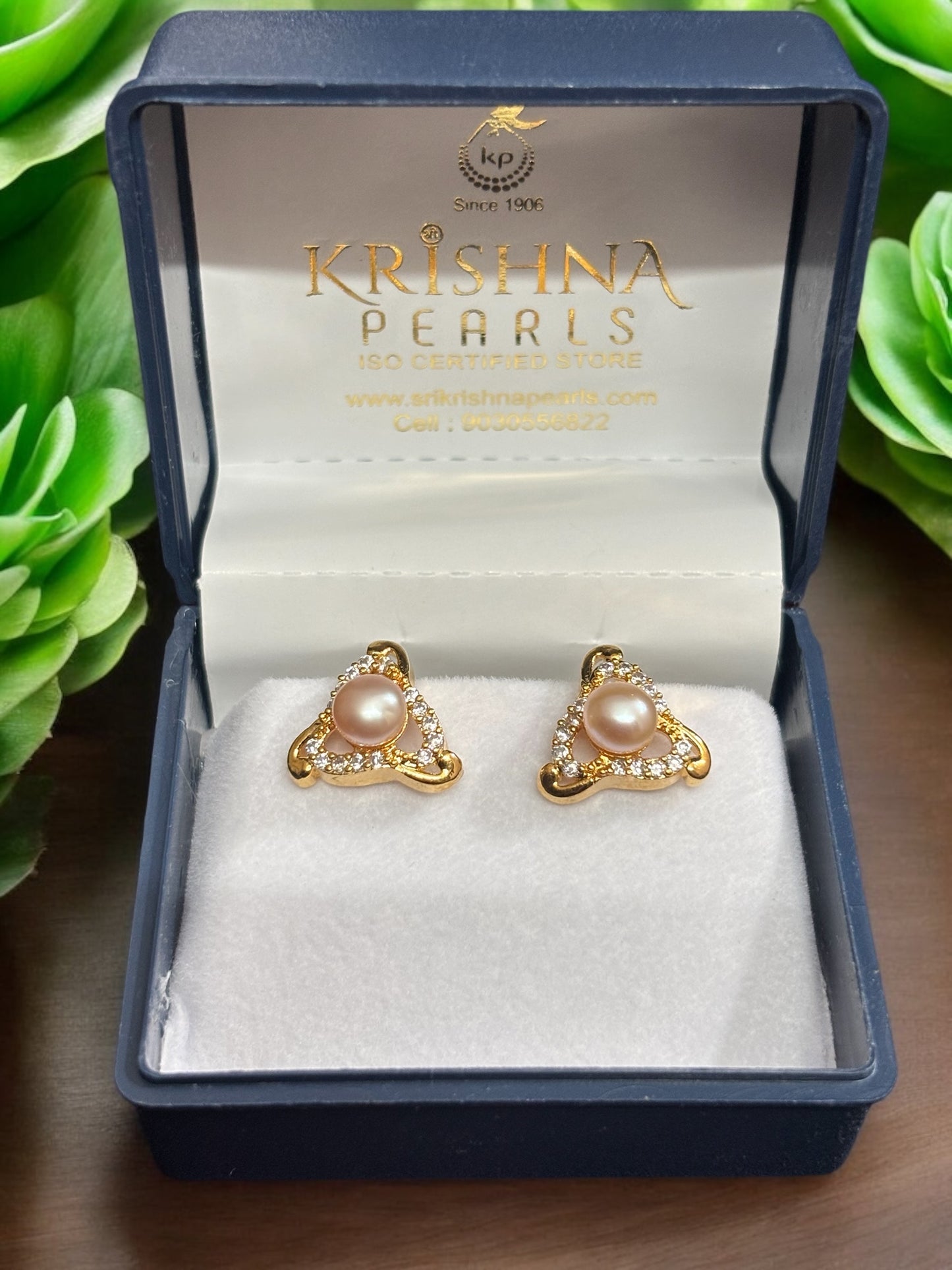 Elegant Pearl Studded Earrings