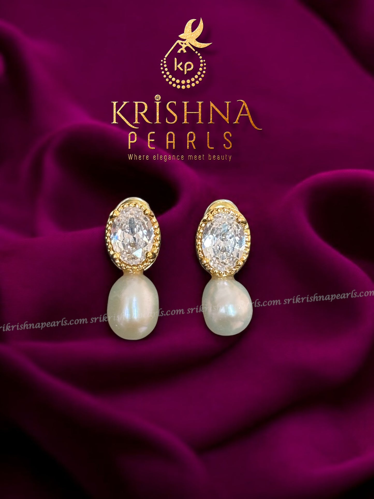 92.5 Silver Post Pin Pearl Hangings