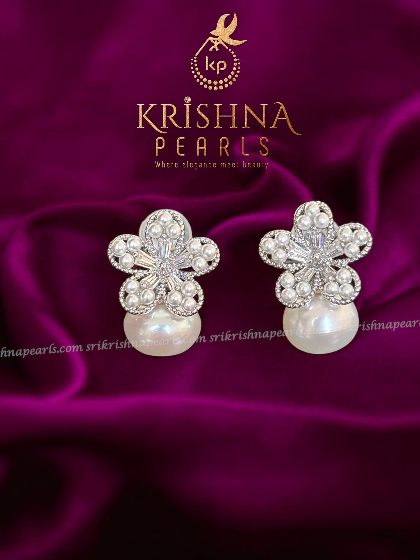 92.5 Silver Post Pin Tiny Pearl Studds