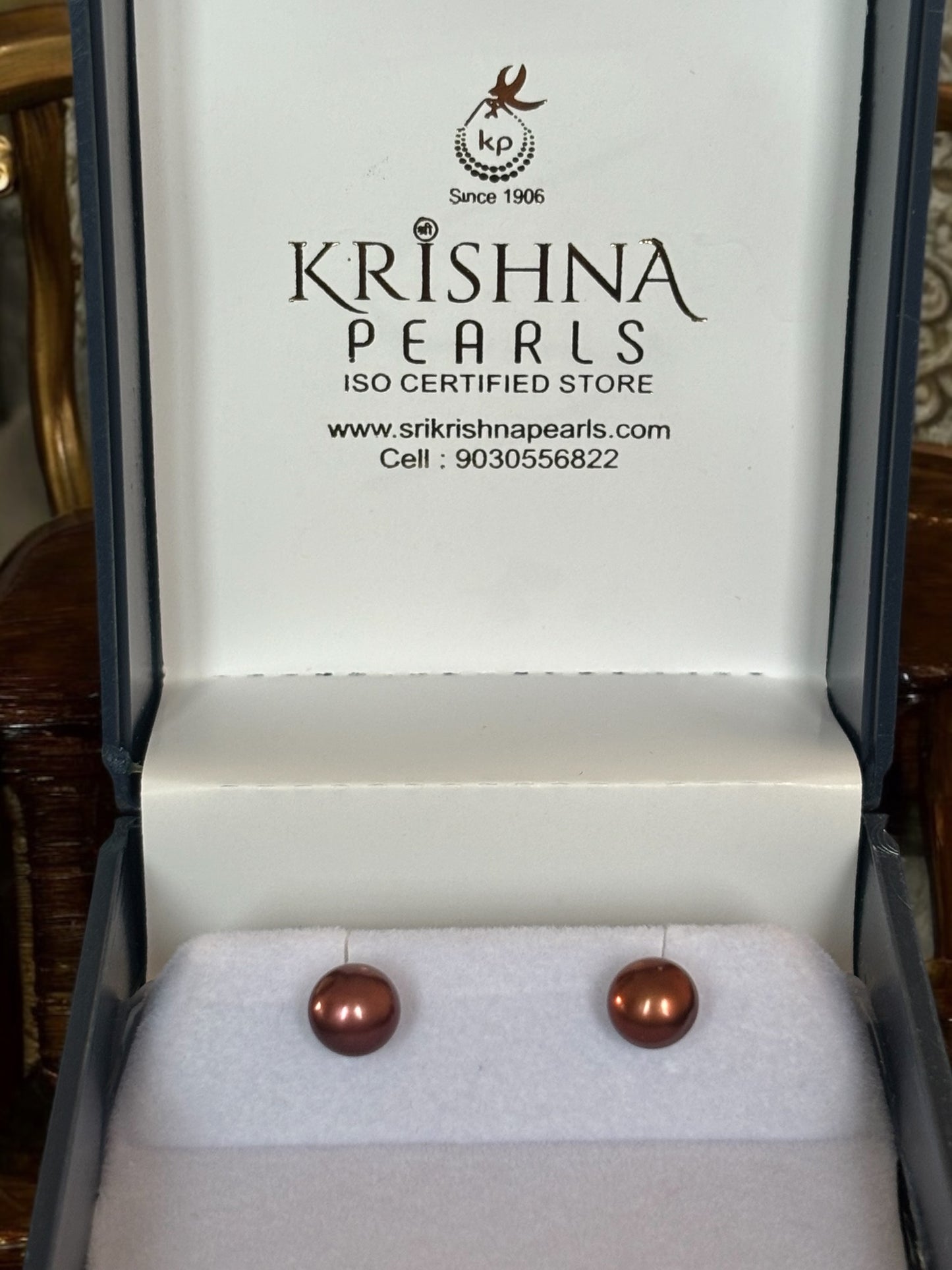 Beautiful Brown Pearl Studds