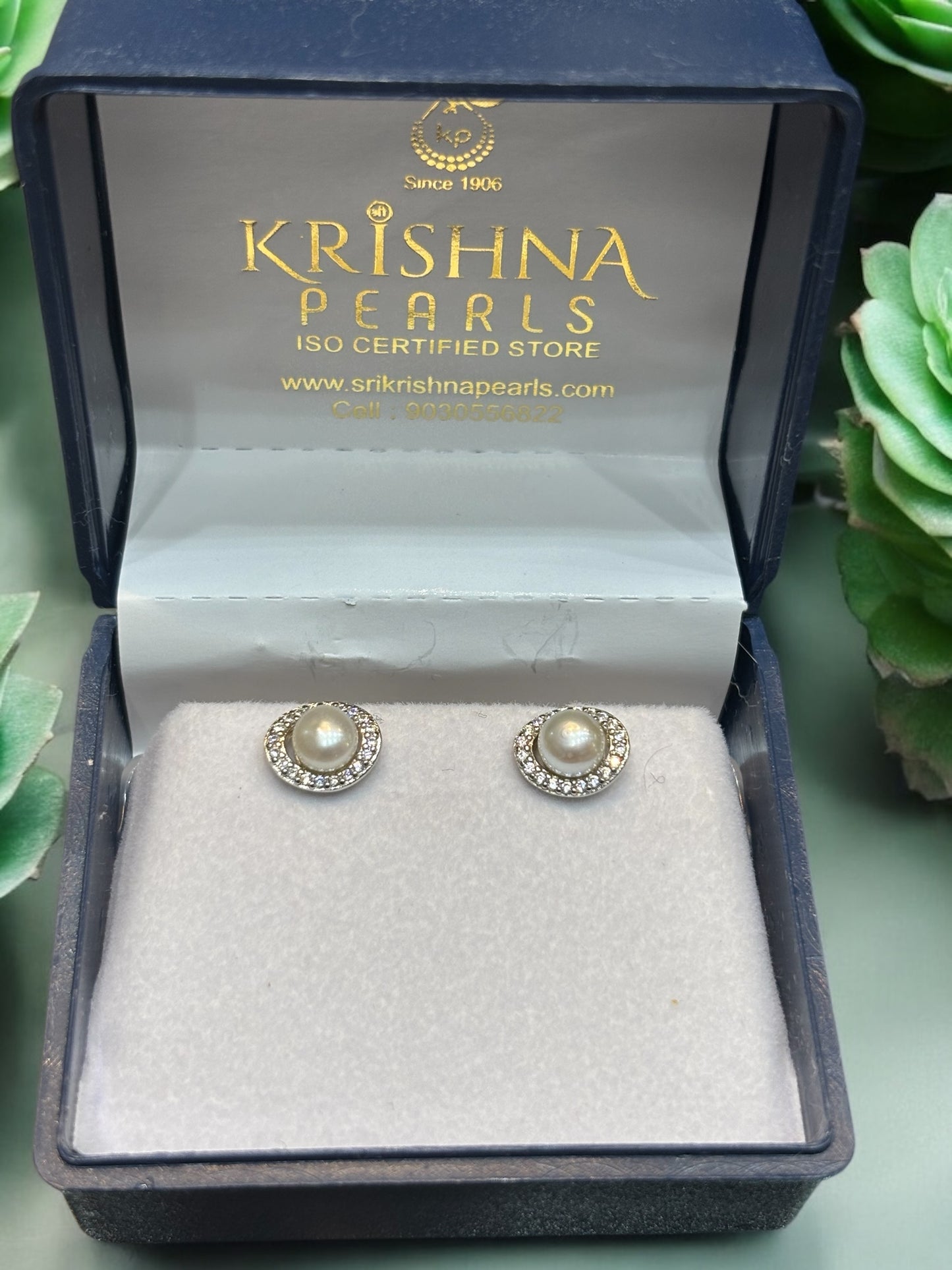 92.5 Silver Pearl Studded Earrings