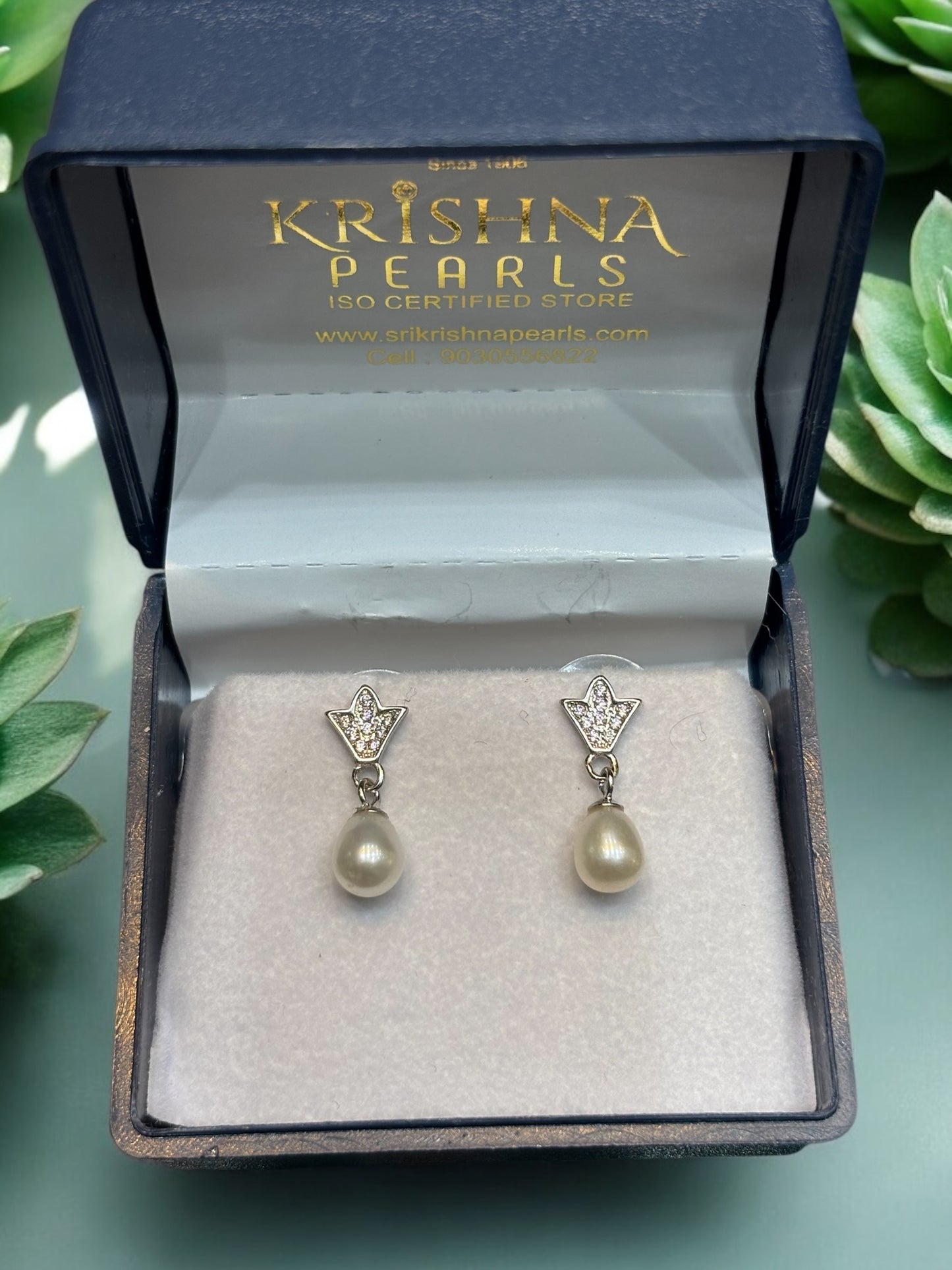 92.5 Silver Adorable Pearl Hangings