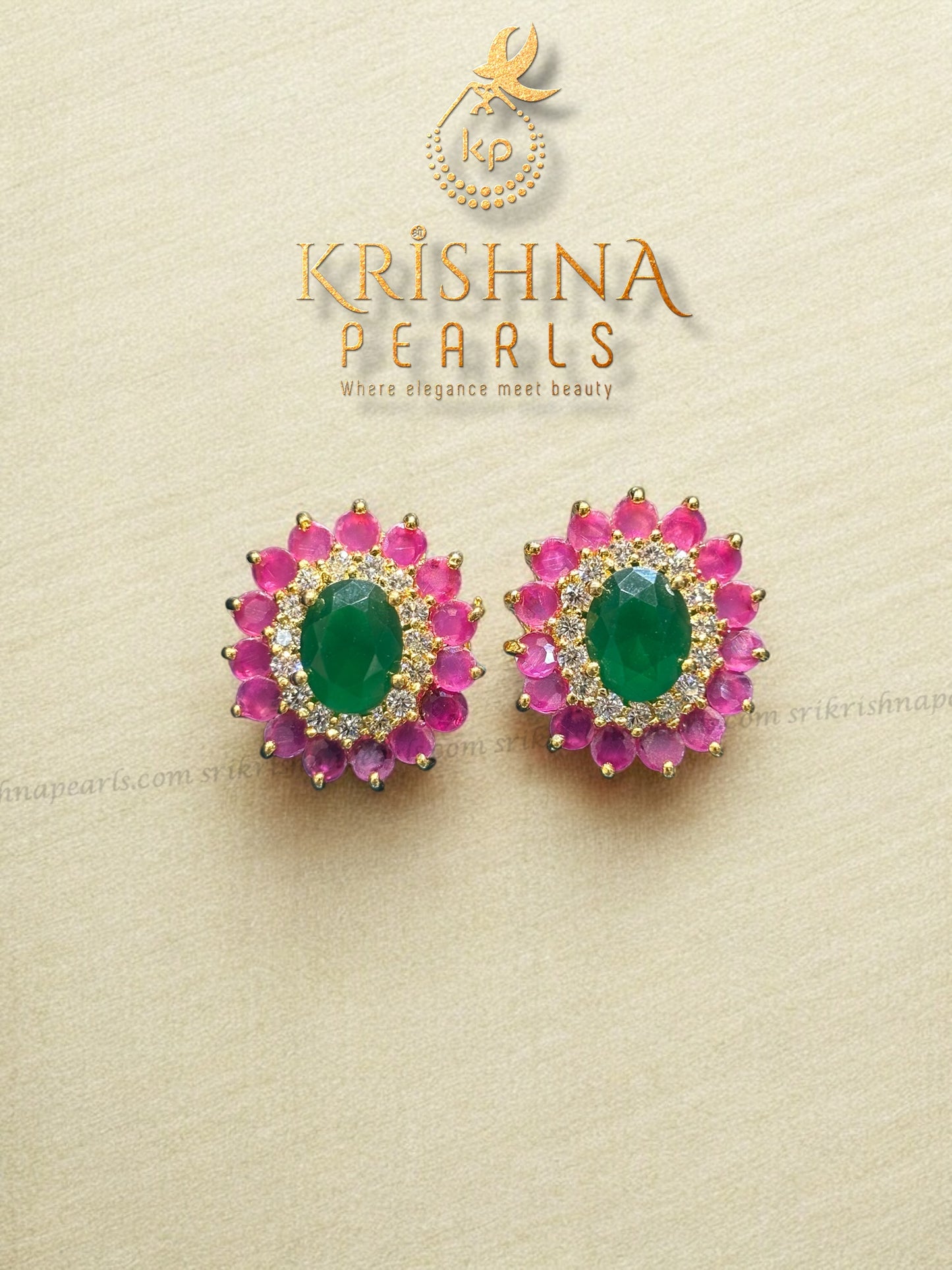 Designer Two lines Pearls Broch Set