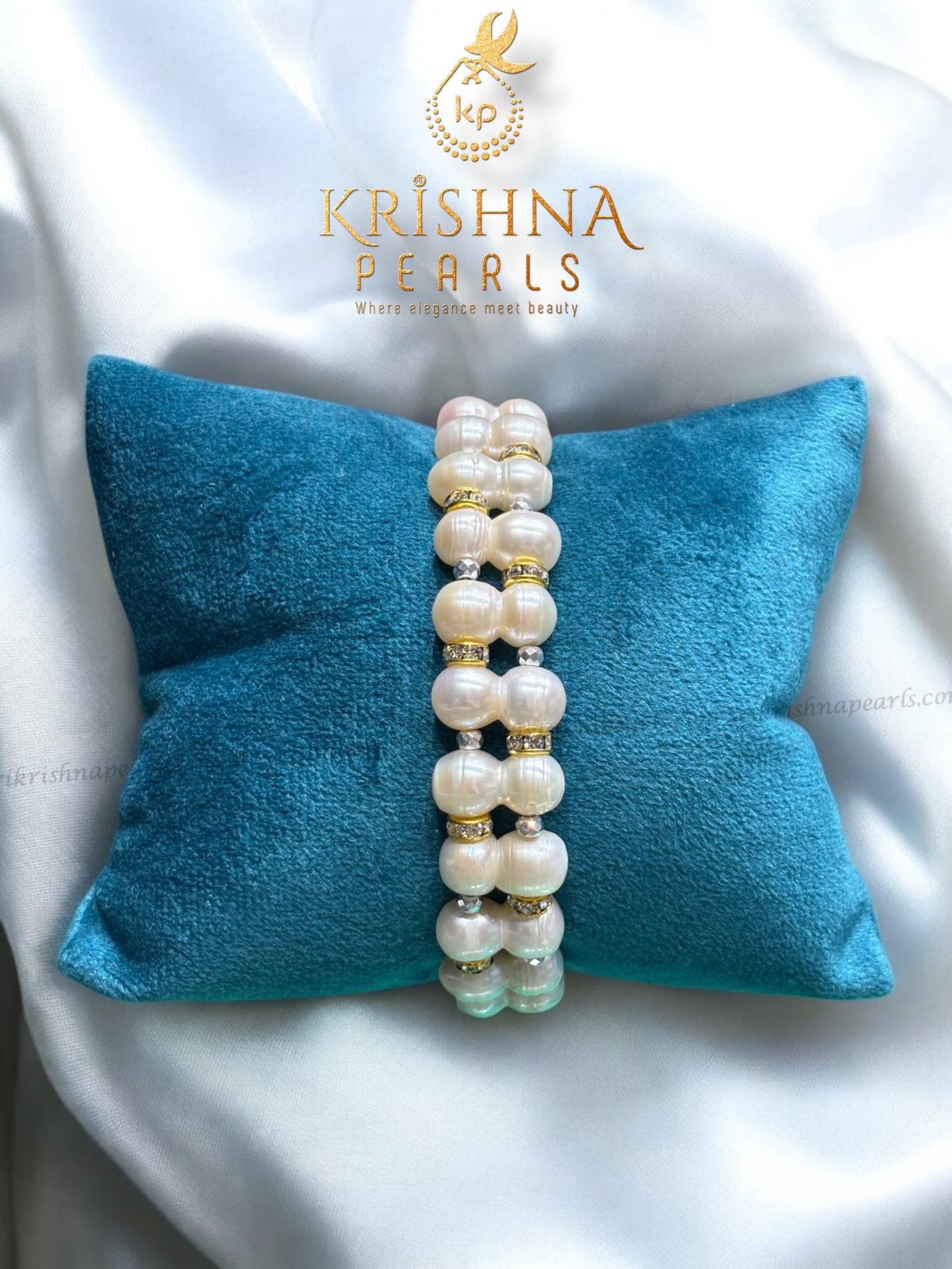 Designer Twin Pearls Bracelet