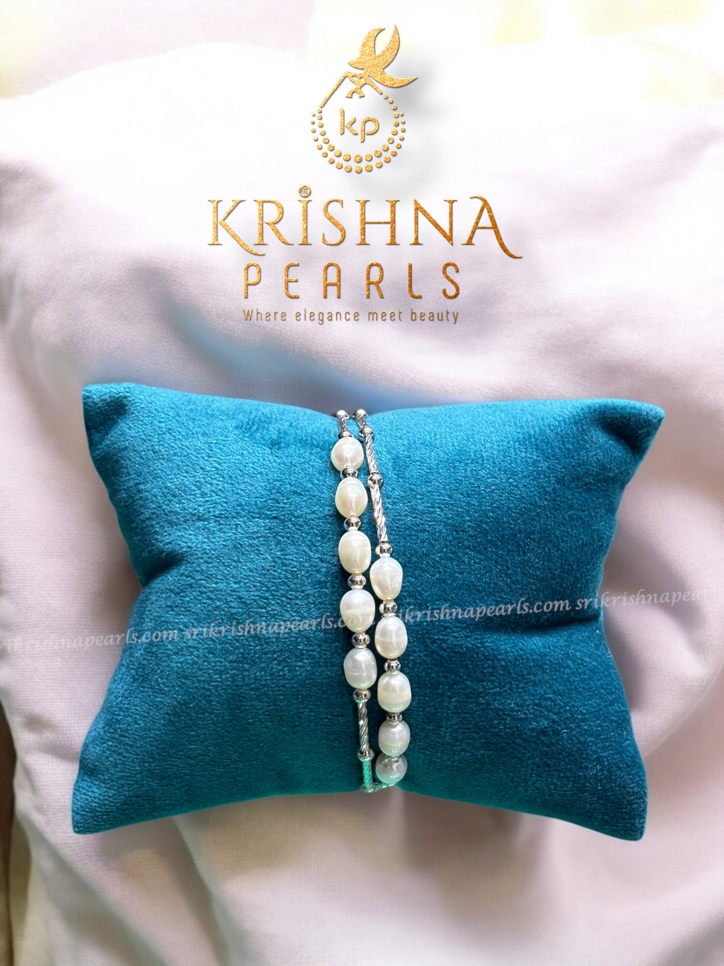 Adorable Two Line Pearls Bracelet