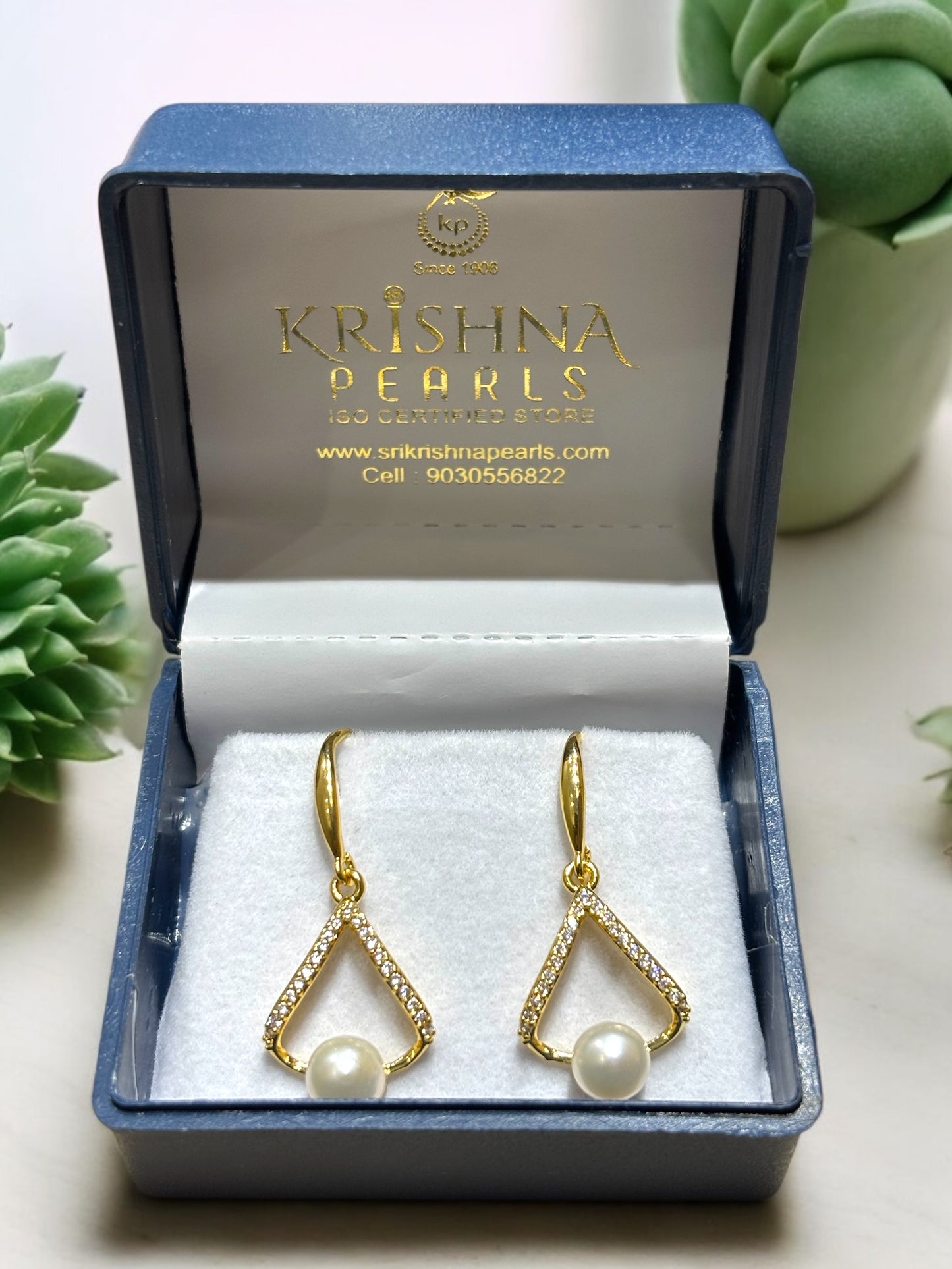 Designer CZ Stone & Pearl Studded Hangings