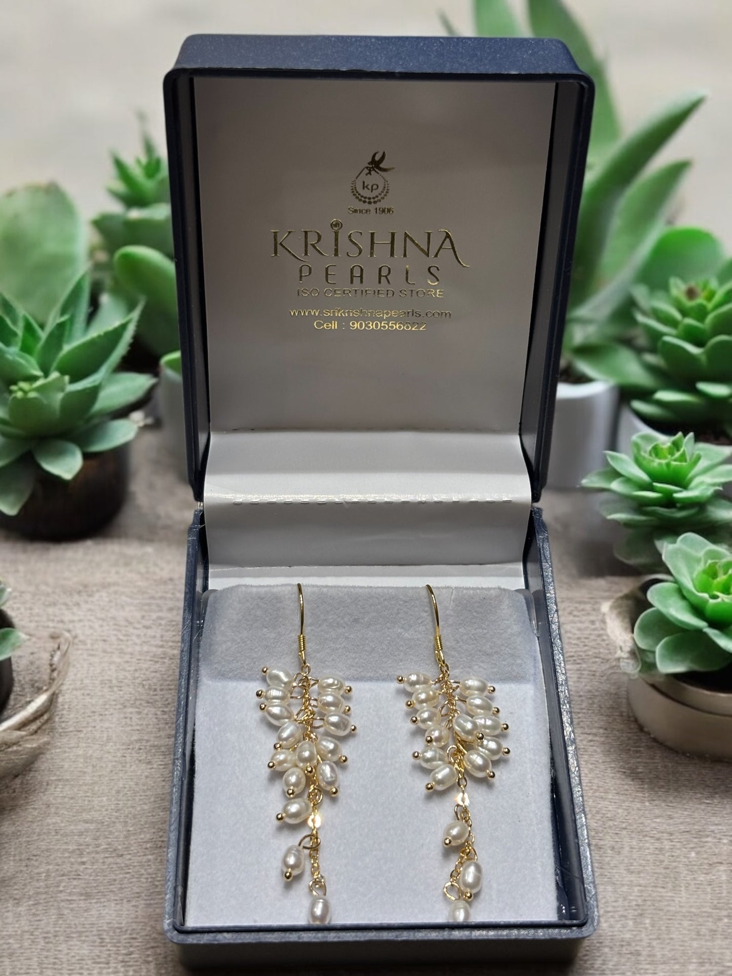 Alluring Rice Pearls Jhumka