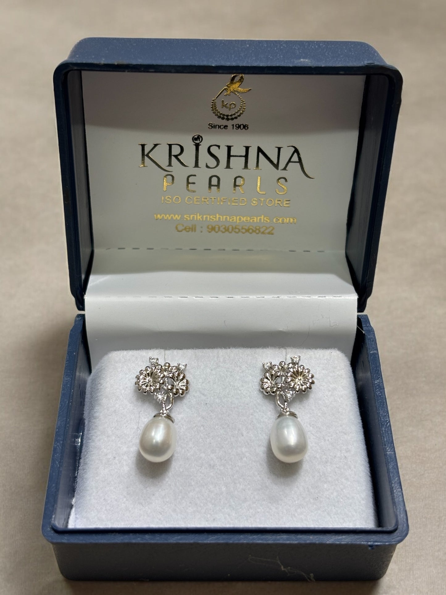 92.5 Silver Pearl Drop Hangings