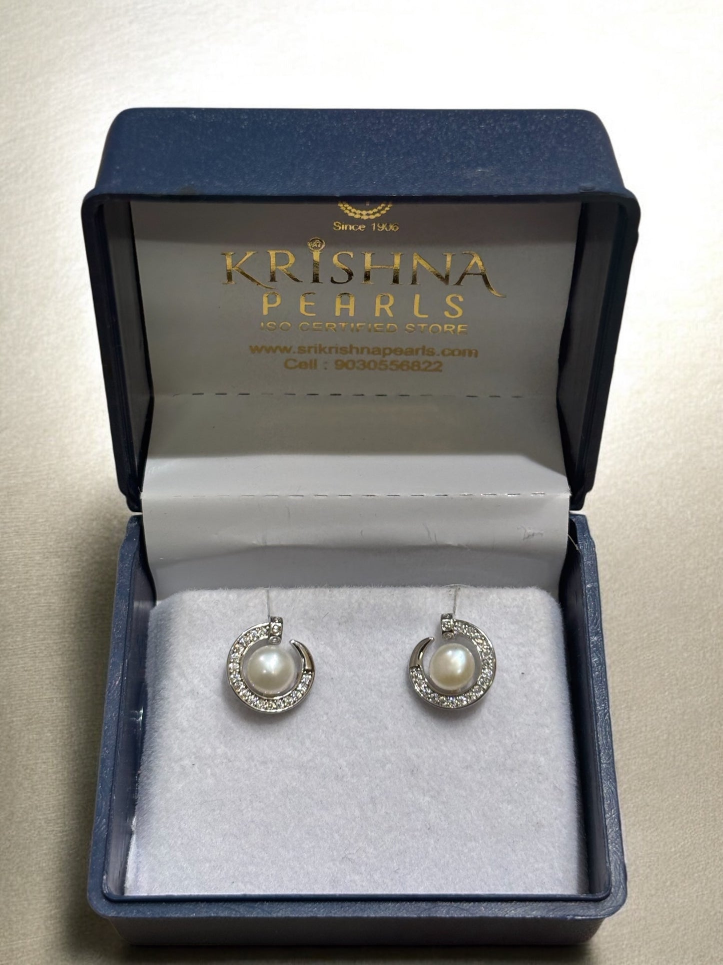 92.5 Silver Post Pin Moonlight Embrace Earrings