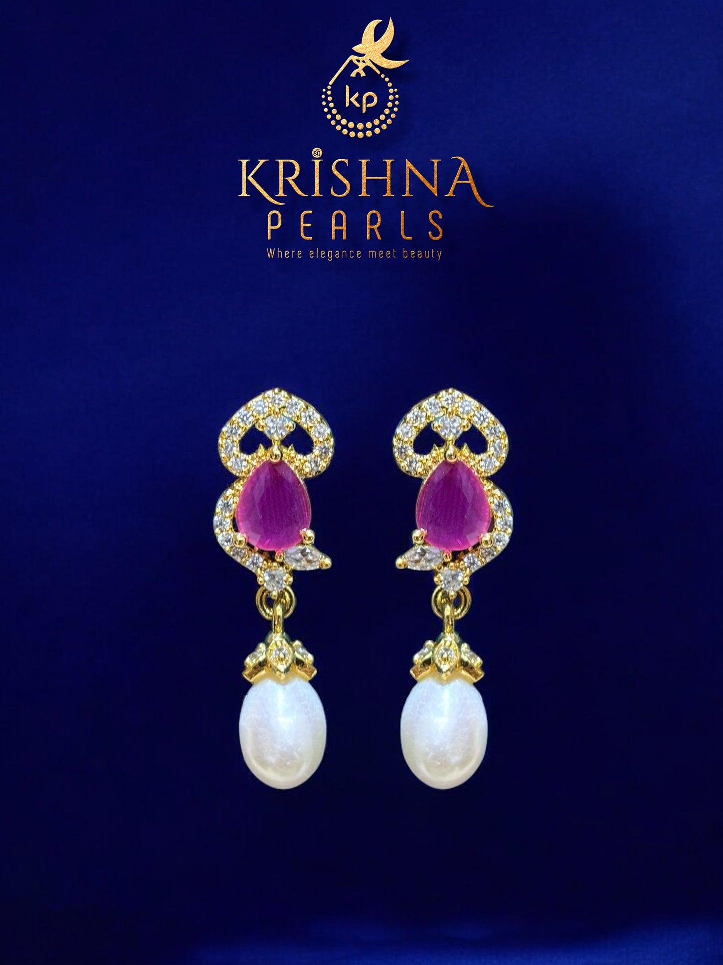 Adorable Ruby & Pearl Choker Set