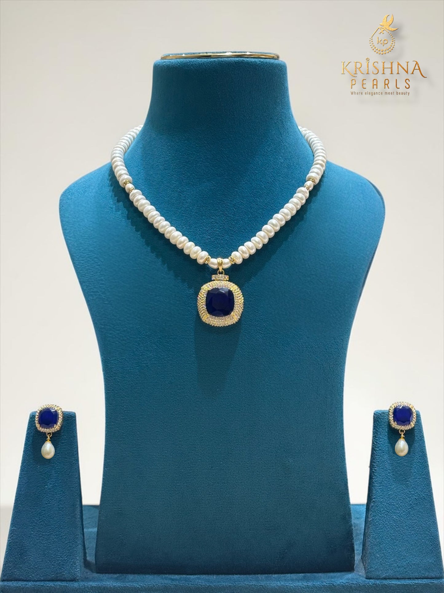 Real Pearls & Ruby Studded Necklace Set