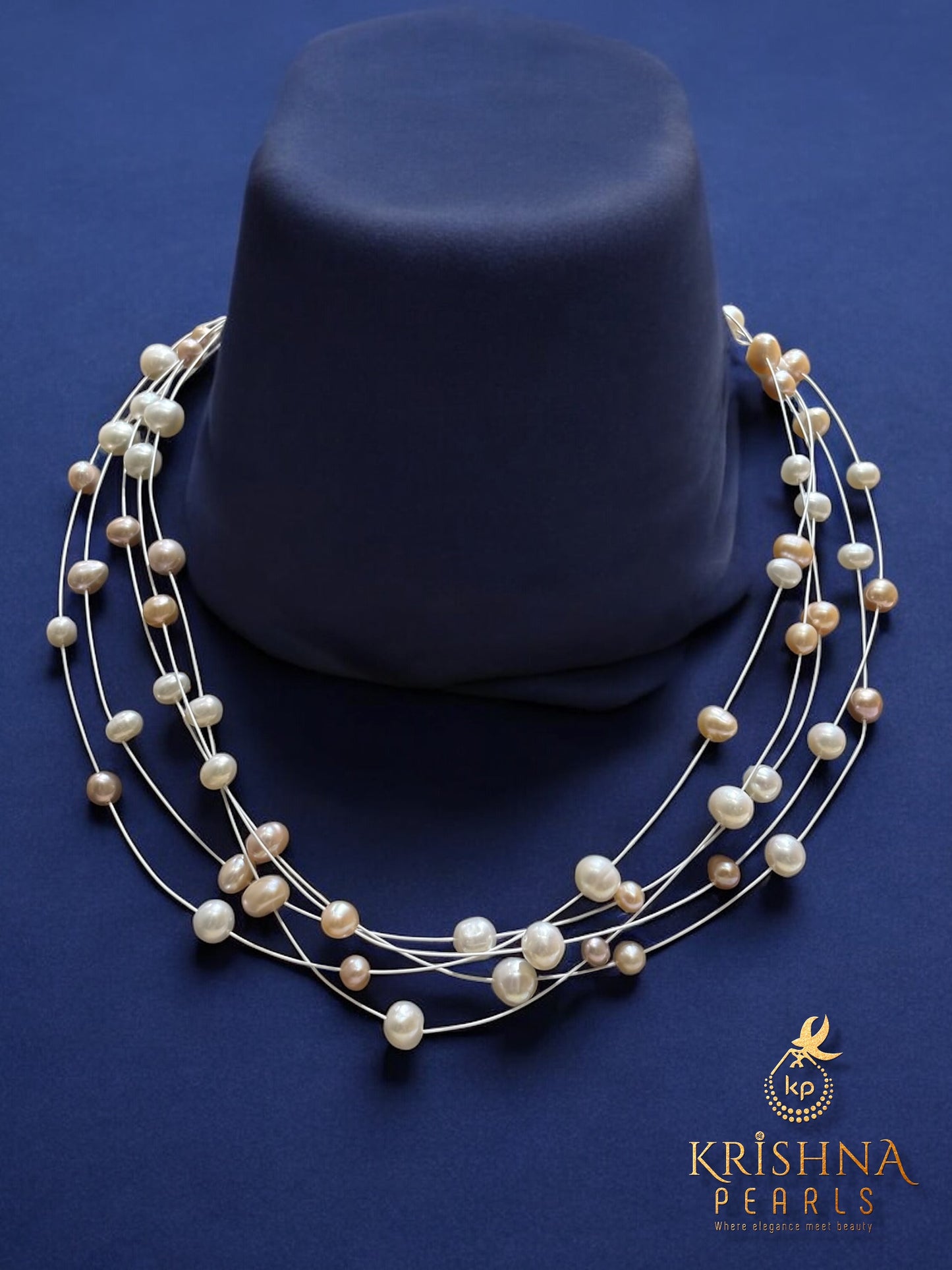 Beautiful Five layers Multi Colour Pearls Necklace
