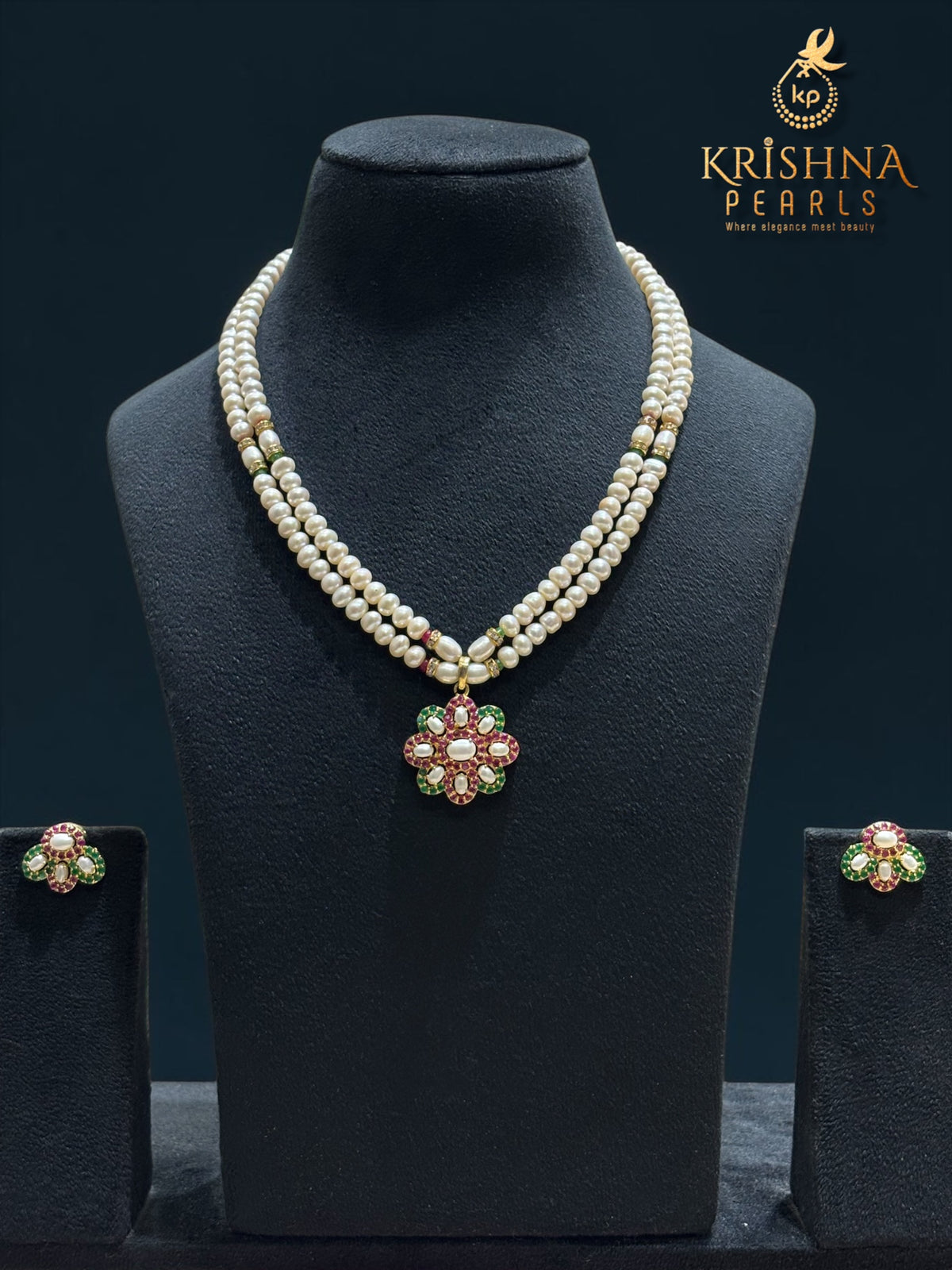 Heritage Pearl Pendent With Pearls Necklace Set