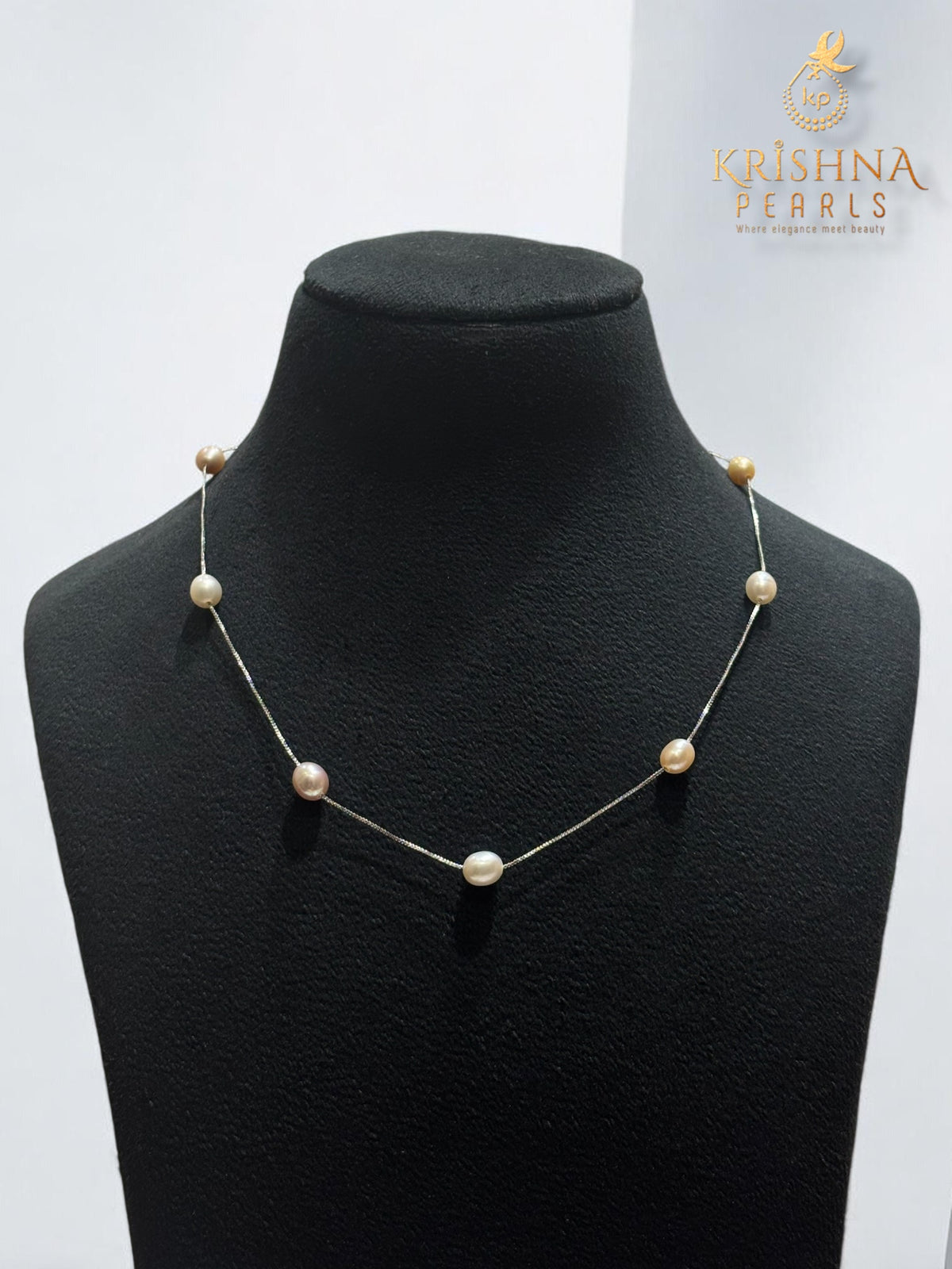 Adorable 9 White Pearls Chain