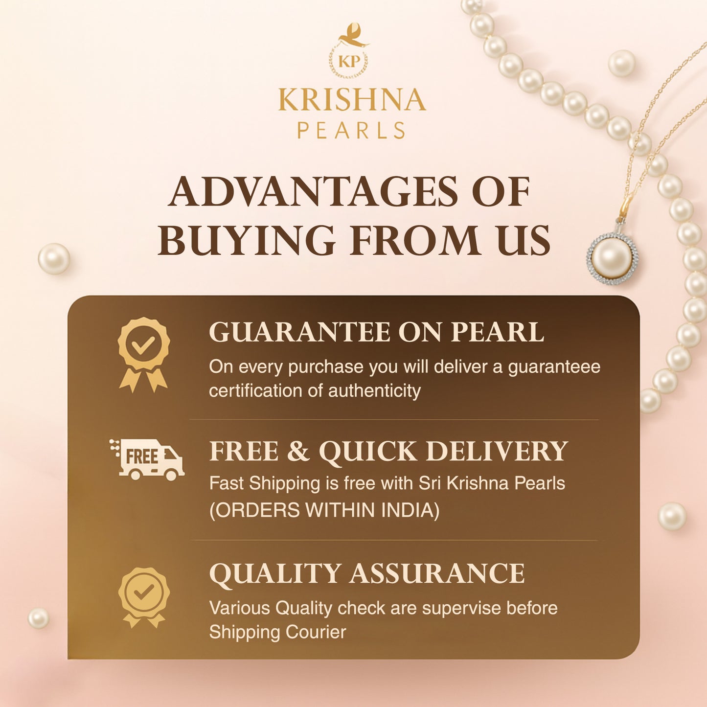 Classy Plain Pearl Necklace