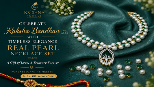 Celebrate Raksha Bandhan with a Timeless Real Pearl Necklace Set