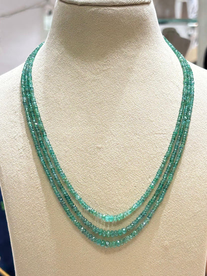 Unheated Natural Emeralds Three Layer