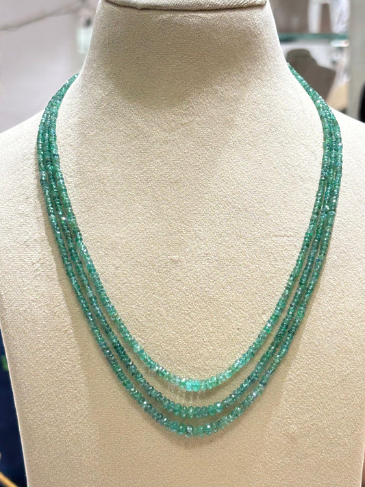 Unheated Natural Emeralds Three Layer