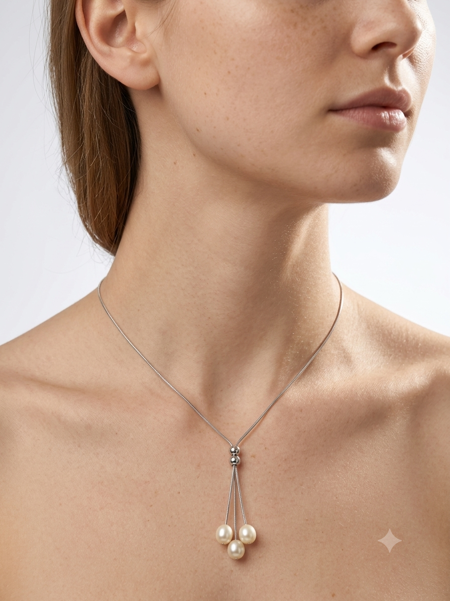 92.5 Pure Silver Pearls Chain