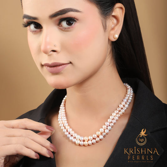 Most Lustrous White & Pink Necklace