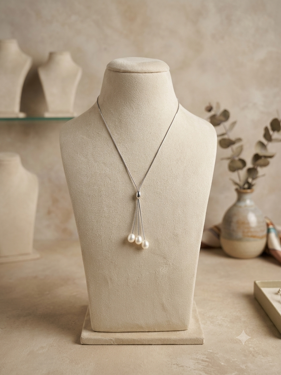 92.5 Pure Silver Pearls Chain