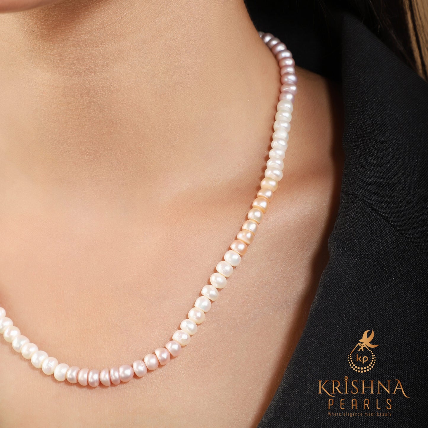 Classy White & Pink Mix Pearl Set