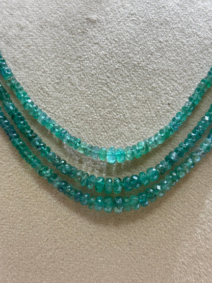 Unheated Natural Emeralds Three Layer