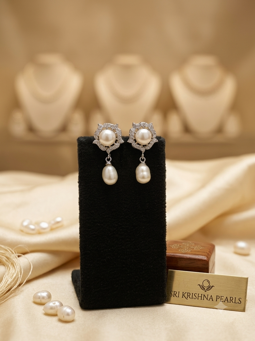Blossom Double Layer Pearls Necklace Set