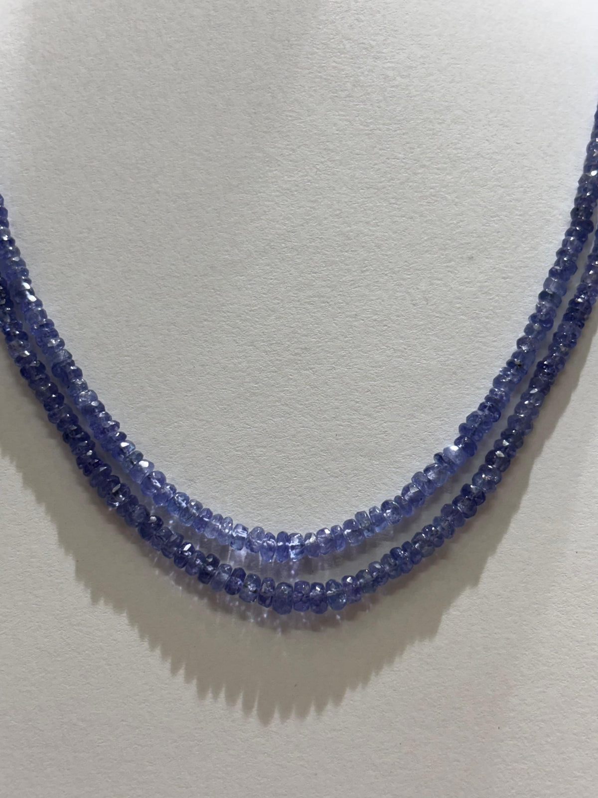 Two-Layer Natural Tanzanite Bead Necklace | Sri Krishna Pearls