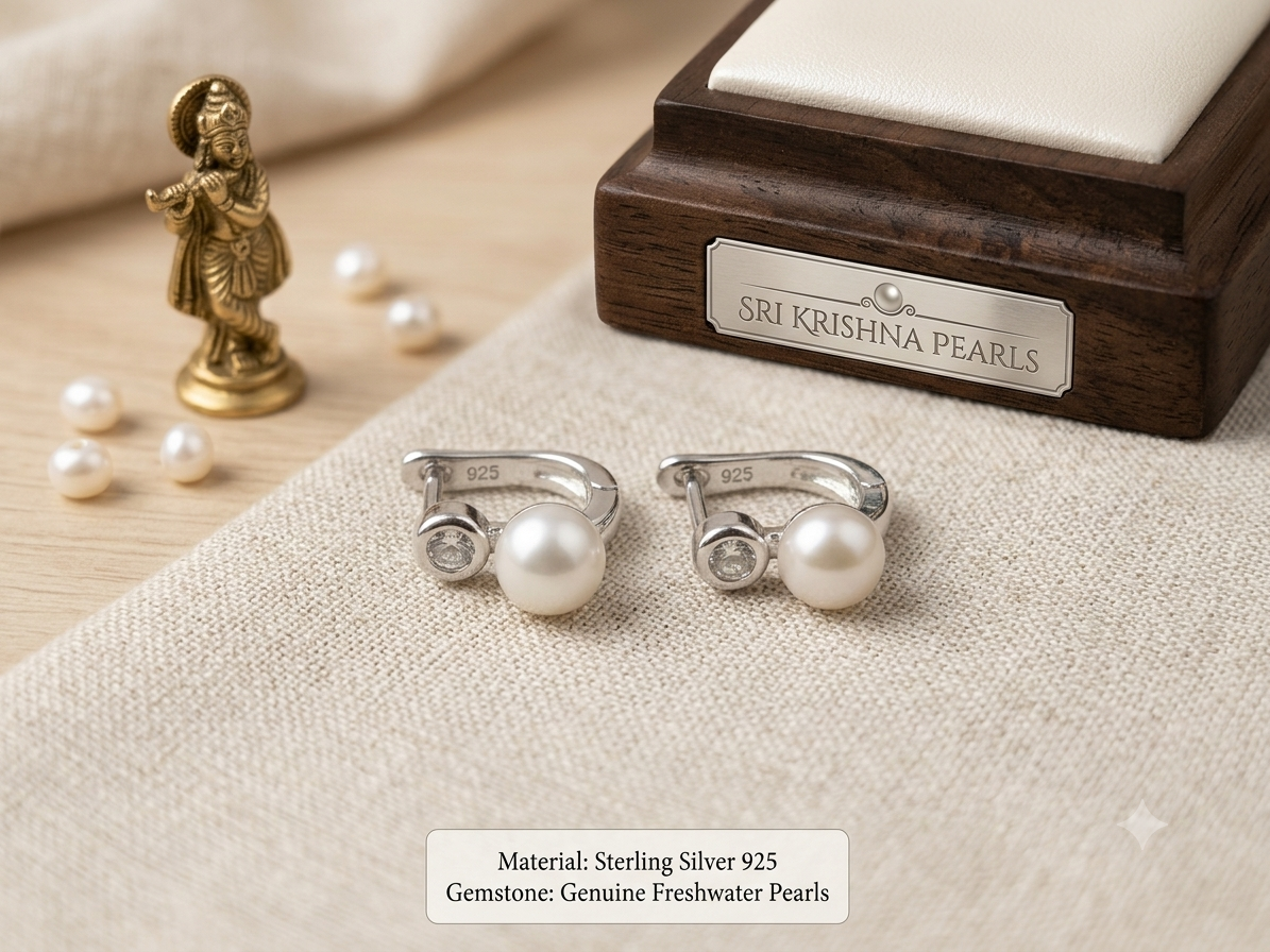 92.5 Silver Diamond Studded Pearls Combo Set ( Necklace Set With Ring )