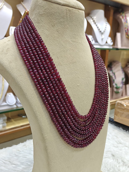 Uncut Ruby Necklace