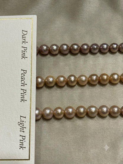 Royal Luxurious Round Pearls Pink Hues Necklace
