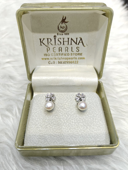 Pearl Studs 92.5 Post Pin Silver