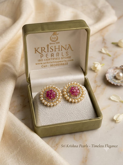 Pearl Ruby Elegant studds