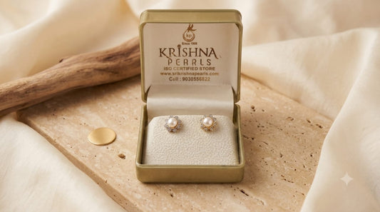 92.5 Silver Post Pin Imperial Clover Pearl Earrings