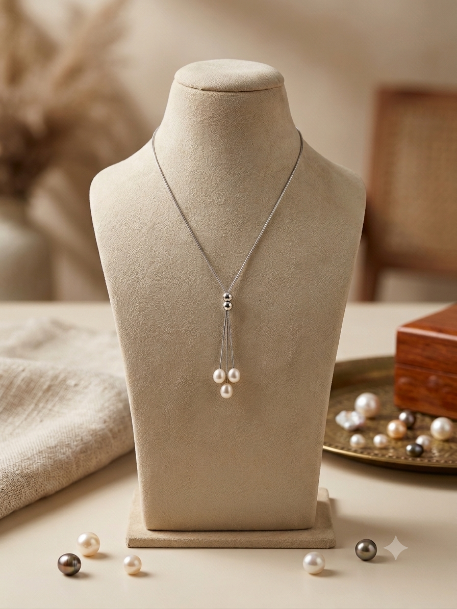 92.5 Pure Silver Pearls Chain