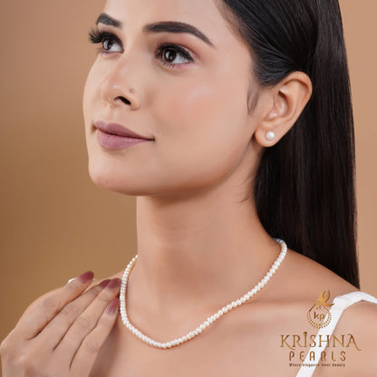 Plain White Pearl Necklace