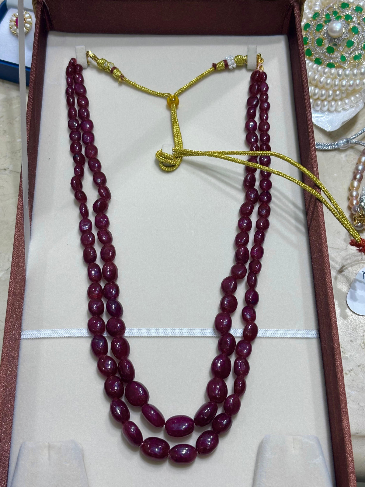 Two Layered Uncut Rubies