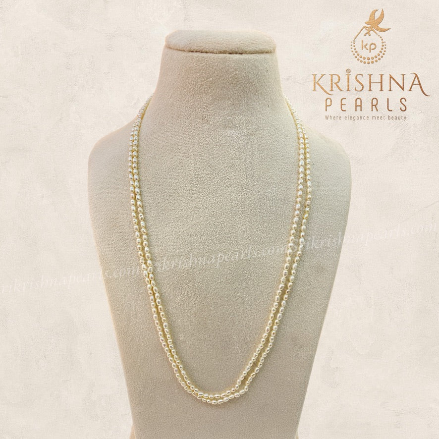 Classy Rice Pearl Long Necklace