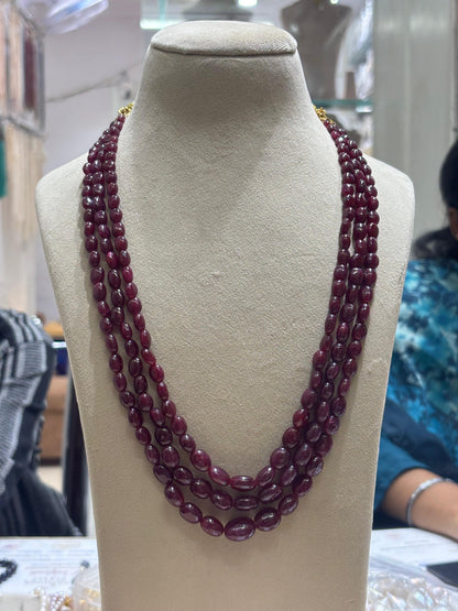 Uncut Rubies Three Layers