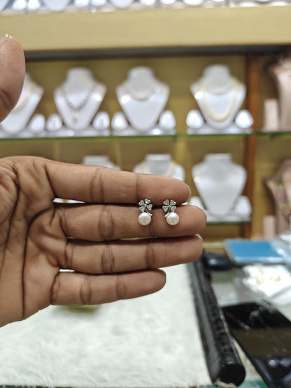 Pearl Studs 92.5 Post Pin Silver