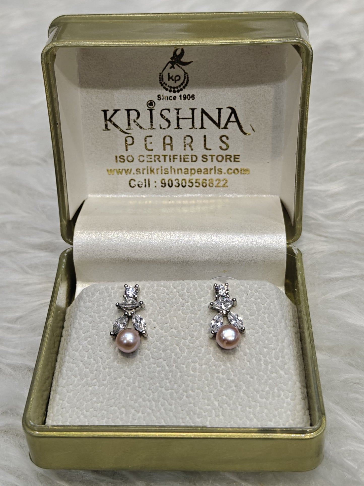Cute Pink Pearls Studs