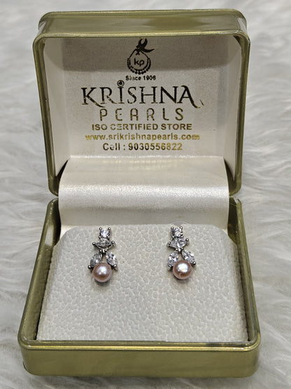 Cute Pink Pearls Studs