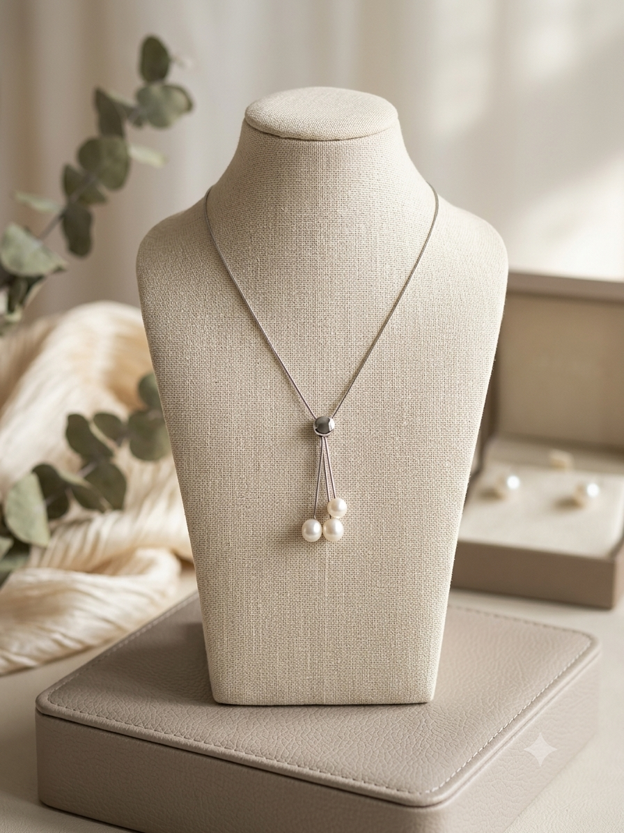 92.5 Pure Silver Pearls Chain