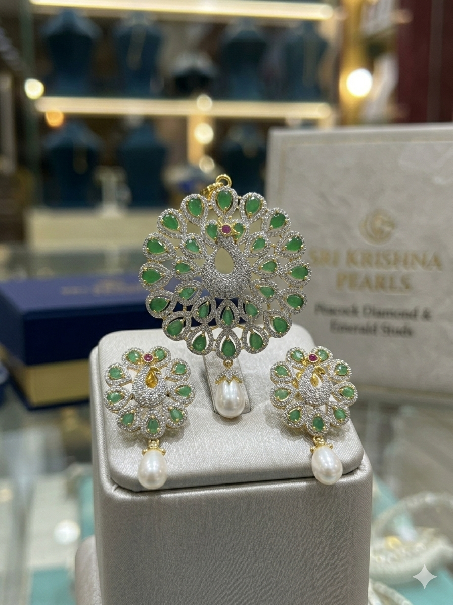 Designer Pearl Broch Set