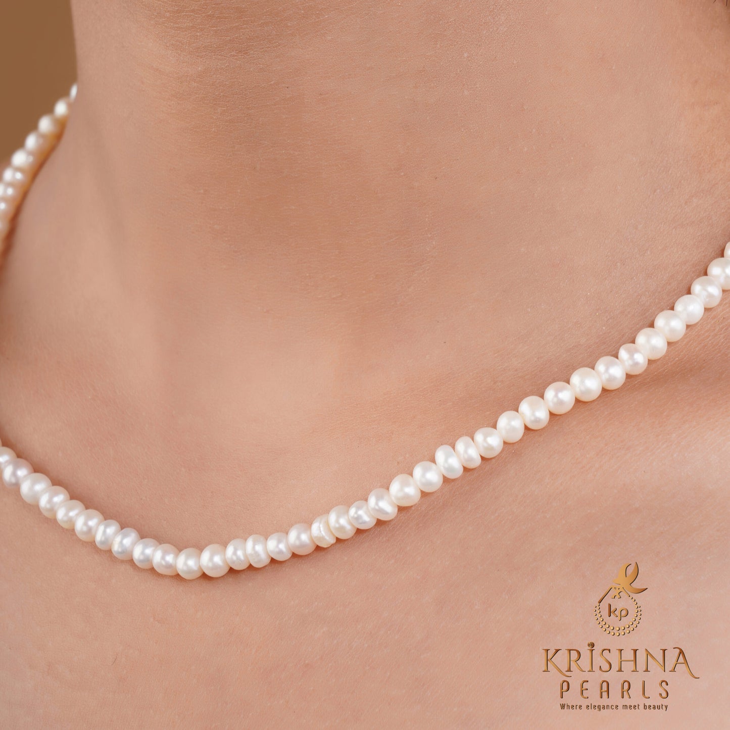 Plain White Pearl Necklace