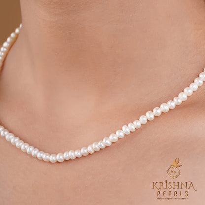 Plain White Pearl Necklace