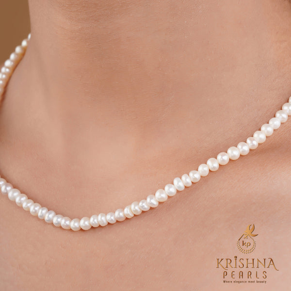 Plain White Pearl Necklace